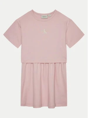 Calvin Klein Jeans Sukienka codzienna IG0IG02770 Różowy Relaxed Fit