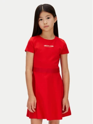 Calvin Klein Jeans Sukienka codzienna IG0IG03099 Czerwony Regular Fit