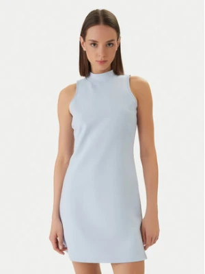 Calvin Klein Jeans Sukienka codzienna Interlock Mock LV047F260G Niebieski Slim Fit