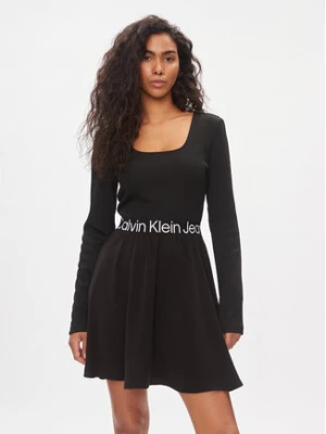 Calvin Klein Jeans Sukienka codzienna J20J222523 Czarny Regular Fit