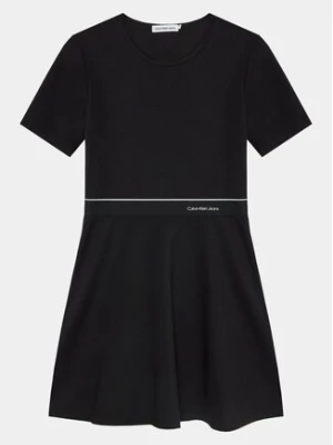 Calvin Klein Jeans Sukienka codzienna Logo Tape IG0IG02310 Czarny Regular Fit