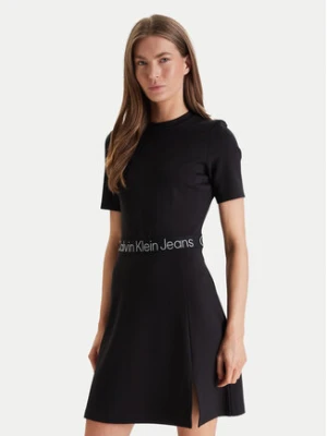 Calvin Klein Jeans Sukienka codzienna LV047F290G Czarny Regular Fit