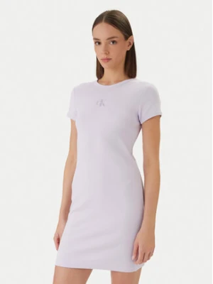 Calvin Klein Jeans Sukienka codzienna Monologo Baby LV047F241G Różowy Slim Fit