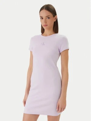 Calvin Klein Jeans Sukienka codzienna Monologo Baby LV047F241G Różowy Slim Fit