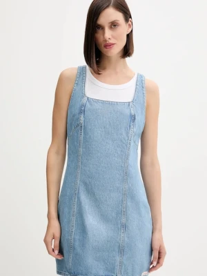 Calvin Klein Jeans sukienka jeansowa kolor niebieski mini prosta LV047C714G