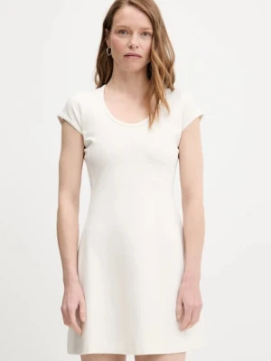 Calvin Klein Jeans sukienka kolor beżowy mini rozkloszowana LV047C238G