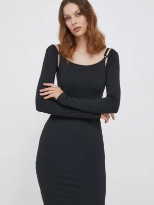 Calvin Klein Jeans sukienka kolor czarny mini dopasowana
