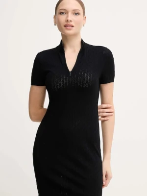 Calvin Klein Jeans sukienka kolor czarny mini dopasowana LV044D309G