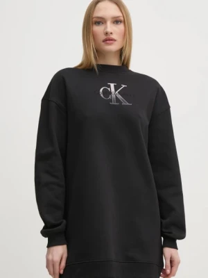 Calvin Klein Jeans sukienka kolor czarny mini oversize J20J224834