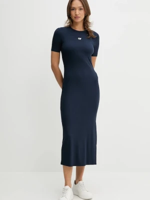 Calvin Klein Jeans sukienka kolor granatowy maxi prosta LV044C902G