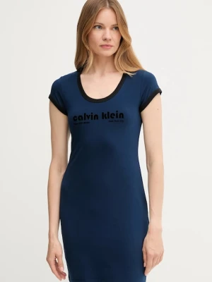 Calvin Klein Jeans sukienka kolor granatowy mini dopasowana LV047C259G
