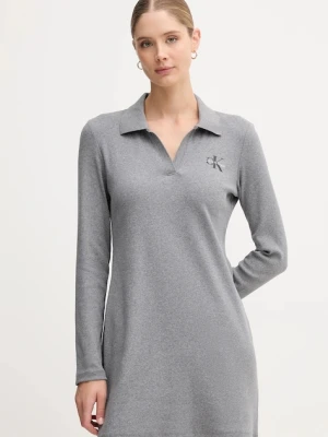 Calvin Klein Jeans sukienka kolor szary mini rozkloszowana LV047D214G