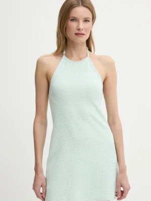 Calvin Klein Jeans sukienka kolor turkusowy mini dopasowana J20J225286