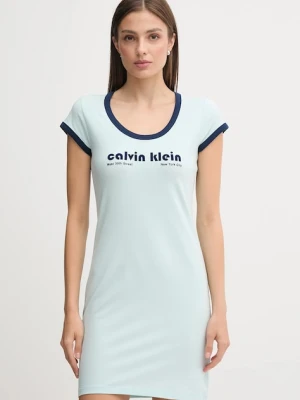 Calvin Klein Jeans sukienka kolor turkusowy mini dopasowana LV047C259G