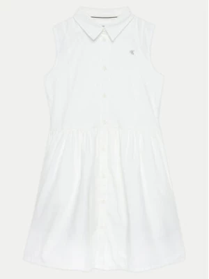 Calvin Klein Jeans Sukienka koszulowa IG0IG02477 Biały Regular Fit