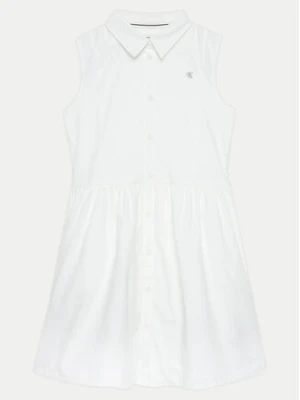 Calvin Klein Jeans Sukienka koszulowa IG0IG02477 Biały Regular Fit