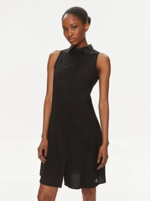 Calvin Klein Jeans Sukienka koszulowa J20J223057 Czarny Regular Fit