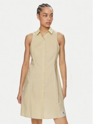 Calvin Klein Jeans Sukienka koszulowa J20J223057 Zielony Regular Fit