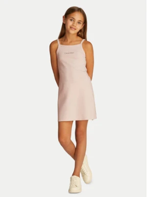 Calvin Klein Jeans Sukienka letnia IG0IG02909 Różowy Slim Fit