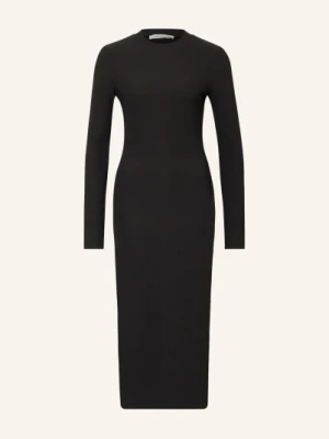 Calvin Klein Jeans Sukienka Z Dżerseju Z Wycięciem schwarz