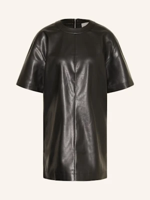 Calvin Klein Jeans Sukienka Z Imitacji Skóry schwarz