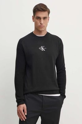 Calvin Klein Jeans sweter bawełniany kolor czarny lekki J30J325671