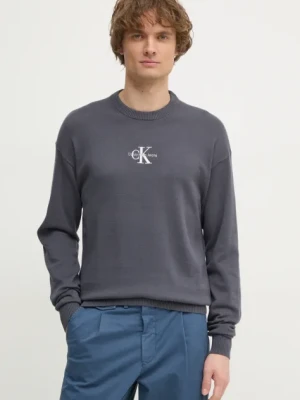 Calvin Klein Jeans sweter bawełniany kolor czarny lekki J30J327404