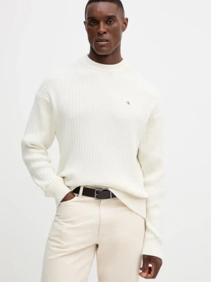 Calvin Klein Jeans sweter bawełniany męski kolor beżowy LV04RD314G