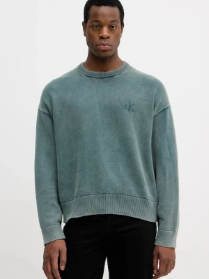 Calvin Klein Jeans sweter bawełniany męski kolor zielony LV04RE300G