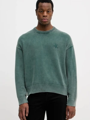 Calvin Klein Jeans sweter bawełniany męski kolor zielony LV04RE300G