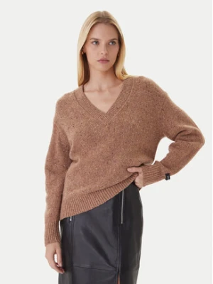 Calvin Klein Jeans Sweter Chunky LV044D328G Brązowy Regular Fit