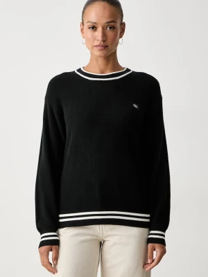 Calvin Klein Jeans sweter damski bawełniany czarny