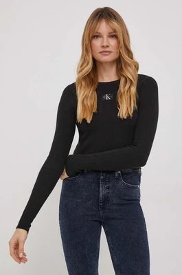 Calvin Klein Jeans sweter damski kolor czarny lekki