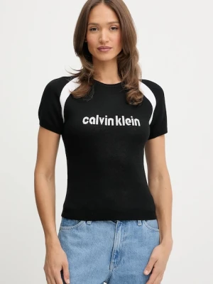 Calvin Klein Jeans sweter damski kolor czarny lekki LV047C307G