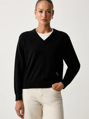 Calvin Klein Jeans sweter damski z wełną czarny
