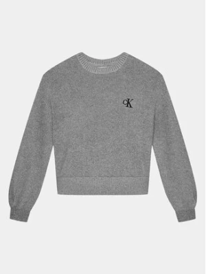 Calvin Klein Jeans Sweter Festive IG0IG02327 Szary Regular Fit