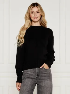 Calvin Klein Jeans Sweter INTARSIA | Regular Fit | z dodatkiem wełny