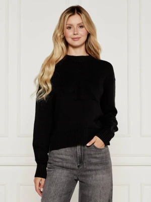 Calvin Klein Jeans Sweter INTARSIA | Regular Fit | z dodatkiem wełny