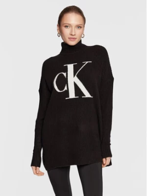 Calvin Klein Jeans Sweter J20J220440 Czarny Oversize