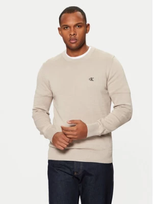 Calvin Klein Jeans Sweter J30J326745 Beżowy Regular Fit