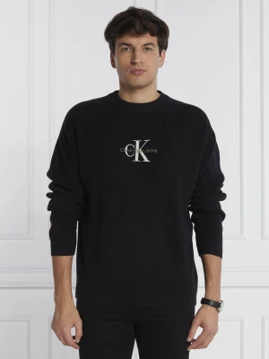 Calvin Klein Jeans Sweter | Loose fit czarny