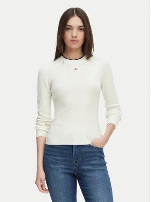 Zdjęcie produktu Calvin Klein Jeans Sweter LV047G309G Kremowy Regular Fit