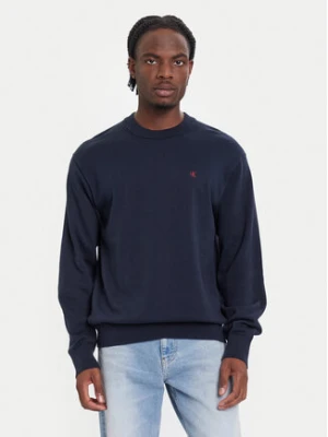 Calvin Klein Jeans Sweter LV04RC309G Granatowy Regular Fit