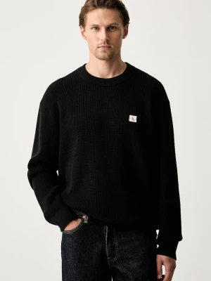 Calvin Klein Jeans sweter męski bawełniany czarny