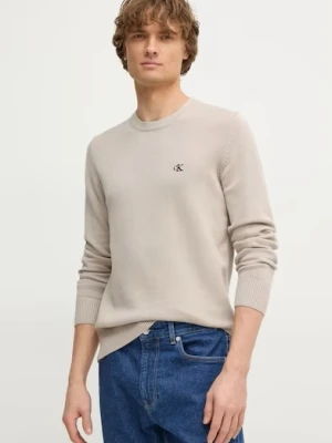 Calvin Klein Jeans sweter męski kolor beżowy lekki J30J326745