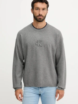 Calvin Klein Jeans sweter męski kolor szary lekki LV04RD300G