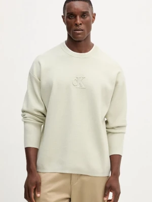 Calvin Klein Jeans sweter męski kolor zielony lekki LV04RD300G