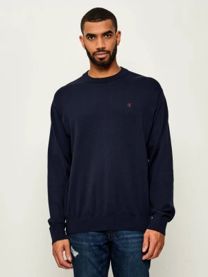 Calvin Klein Jeans Sweter | Regular Fit granatowy