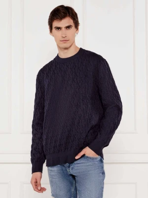 Calvin Klein Jeans Sweter | Regular Fit granatowy