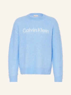 Calvin Klein Jeans Sweter Z Dodatkiem Alpaki blau